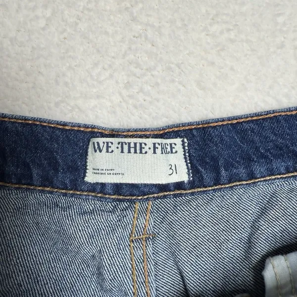 We The Free Womens Tinsley Baggy Jeans Size 31 High Rise Straight Leg Festival - Image 2