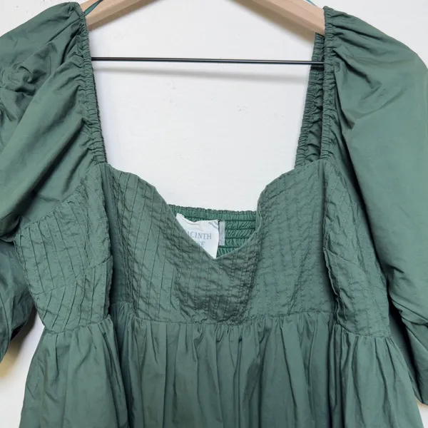 Tuckernuck Hyacinth House Women Dress Medium Green Puff Sleeve‎ Babydoll Mini - Image 8