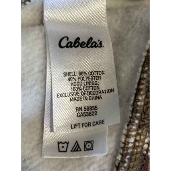 Cabelas Real Tree‎ Pullover Long Sleeve Hoodie Logo Graphic Size Sm Unisex - Image 7