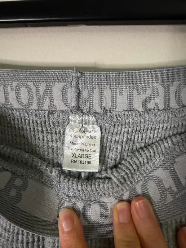 Do Not Disturb Women’s Ribbed Lounge Shorts - Gray - Image 2