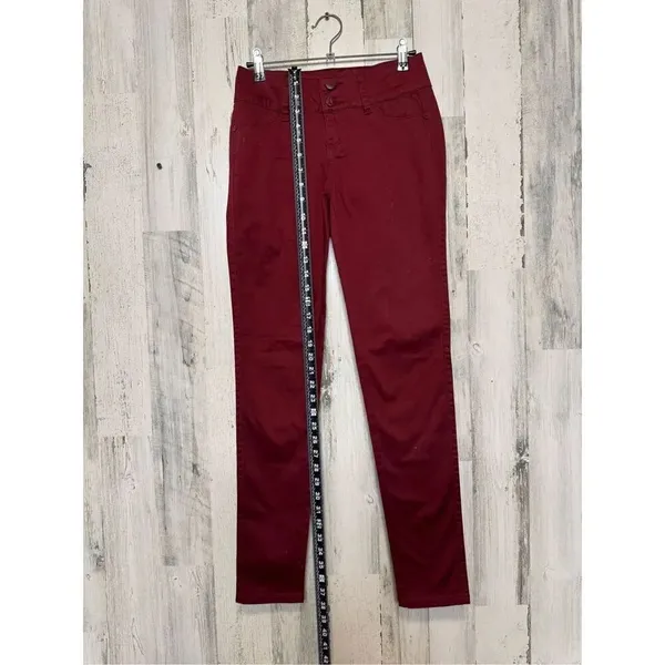 Burgundy skinny jeans Red Size 2 - Image 5
