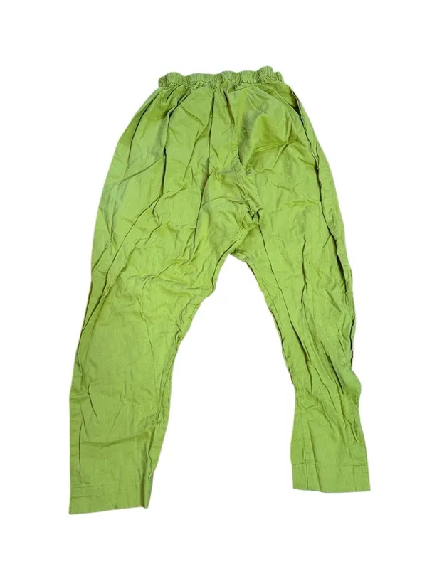 Handmade cotton lime green harem pants medium women’s - Image 5