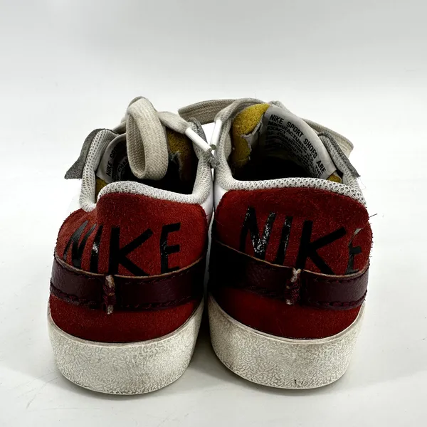 Nike Blazer Low '77 Jumbo Sneakers Leather White Dark Beetroot Cinnabar 7.5 - Image 5