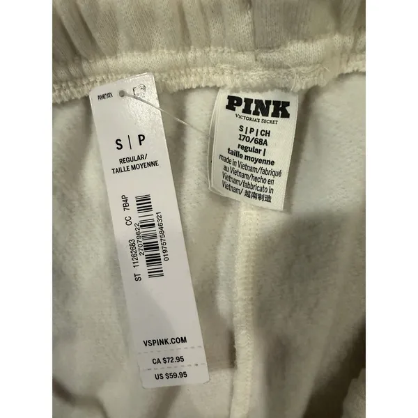 NWT Victoria’s Secret PINK CAMPUS FLEECE SWEATPANTS Size Small - Image 6