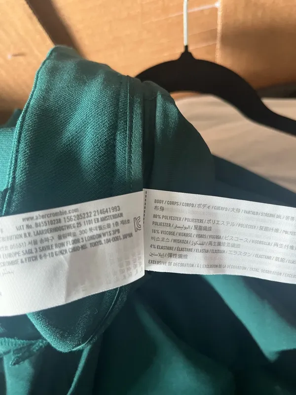 Abercrombie High Waisted Green Trouser Pants 18 Quiet Luxury Minimalist Office - Image 9
