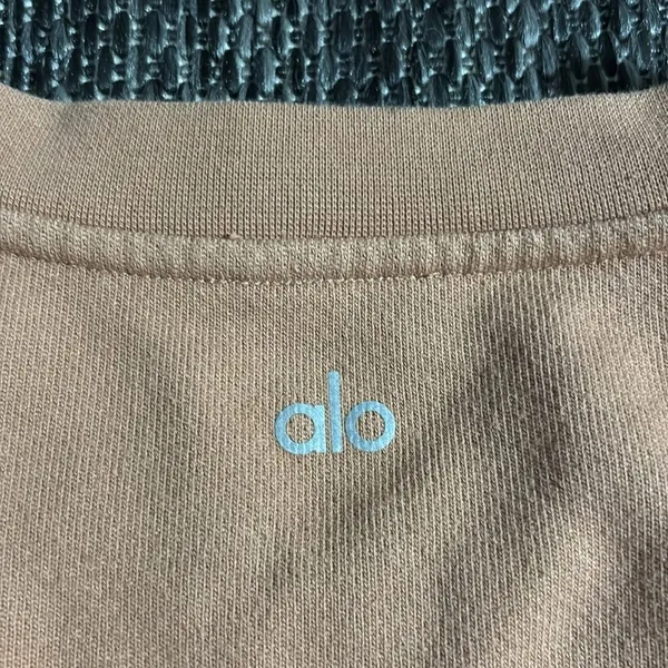 Alo Yoga Fade Long Sleeve Pullover Slash Out Distressed Henna Size XS - Image 4