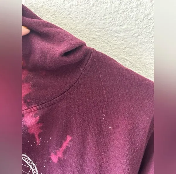 Empyre Dreamcatcher Hoodie XL Bleach Dyed Boho Grunge Witchy Sweatshirt - Image 4