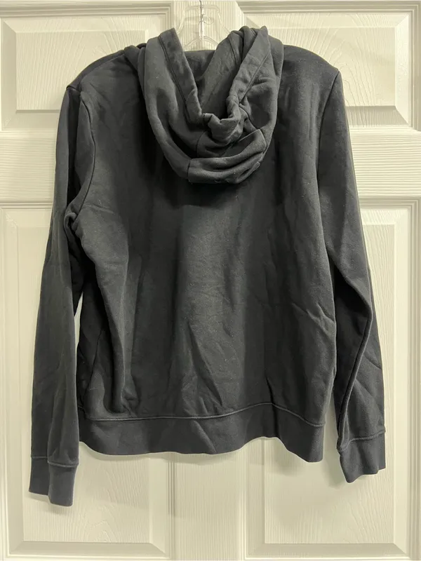 Nike Womens Logo Black Pullover Hoodie With Pockets - Size Medium - GUC - Image 2