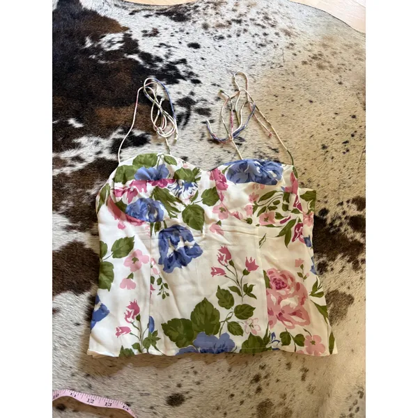 REFORMATION Floral Liza Top Size 8 - Image 2
