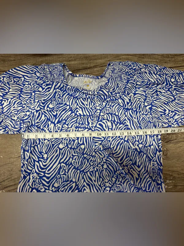 Lilly Pulitzer Rosen Dress‎ Martinique Blue Zee Bebe Zebra Prep size large - Image 5