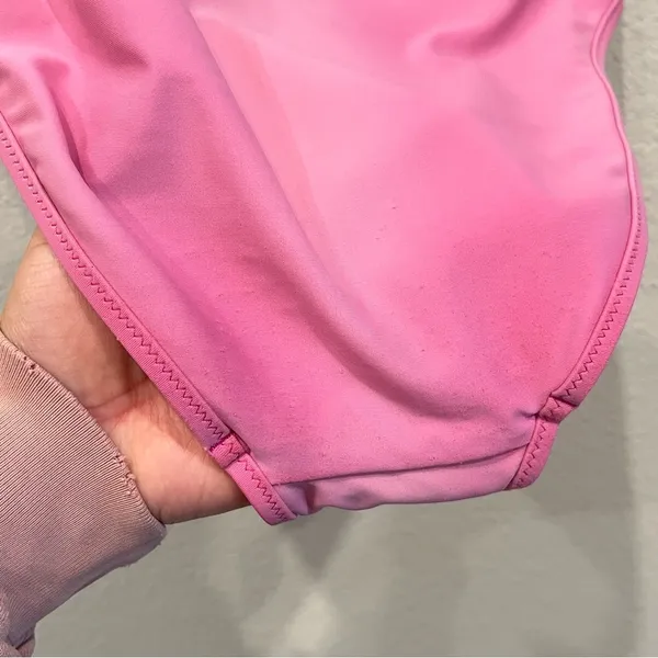 J. Crew Pink Ombré One Piece Asymmetrical Cut Out Swimsuit Size Medium - Image 6