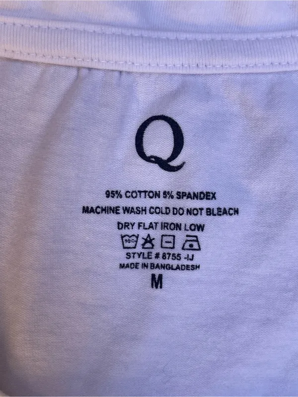 Quince white cotton spandex tee M layer essential capsule wardrobe essential - Image 2