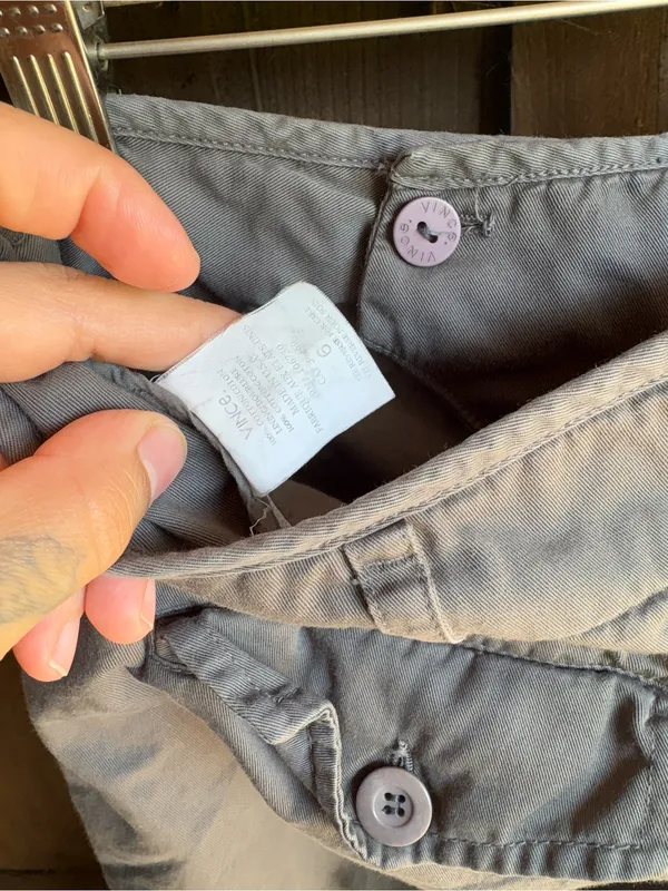 Vince. Gray Cotton Flare Chinos - Image 3