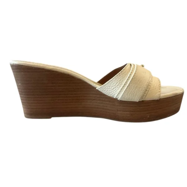 Tory Burch Elina Platform Wedge Ivory‎ Gold 9 - Image 13