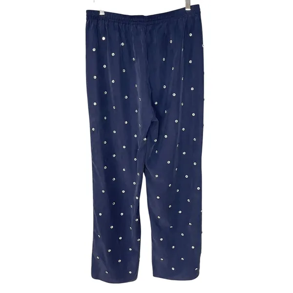 Hill House Pants Navy Jewl Jammie Sparkly Women Size Large Party‎ Embellished - Image 5