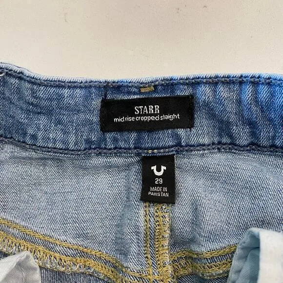 True Religion‎ Starr mid rise cropped straight Jeans size 29 - Image 6
