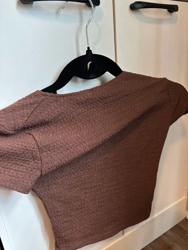 Brown H&M Crop Top  - Image 3