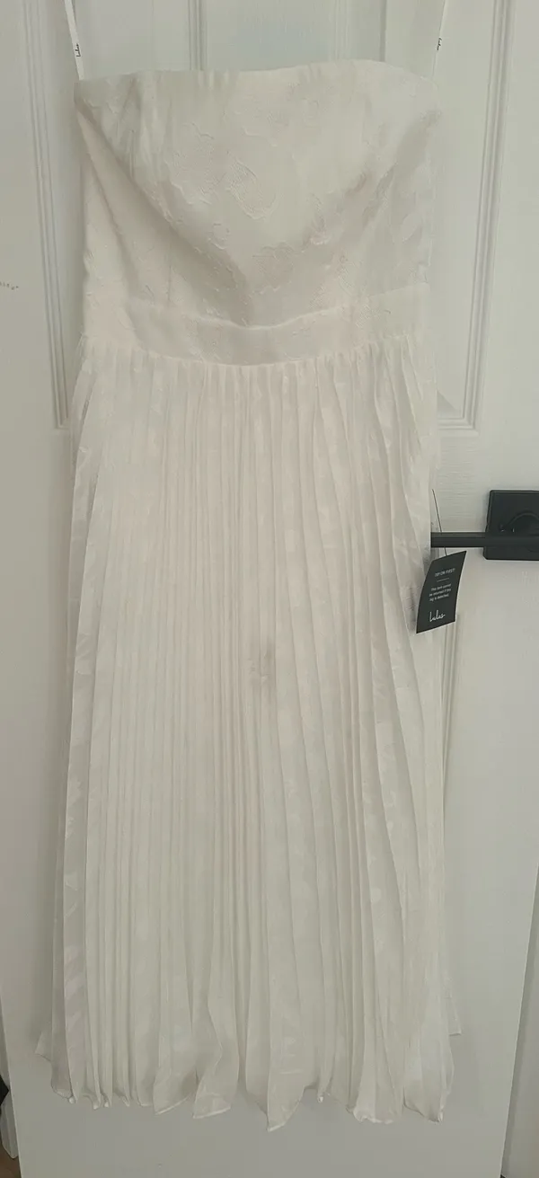Lulus Midi Dress White - Image 5