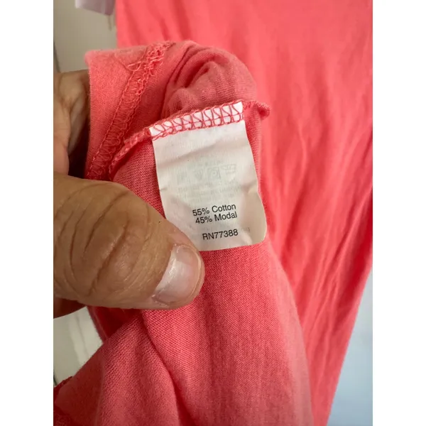 NWT J. Crew‎ Fine Spun cotton modal coral pink tank top size medium - Image 6