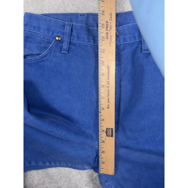 VTG Women's 90s Blue Denim Wrangler‎ Jeans WPL6428 15x32 (30x32) Cowgirl Cut - Image 7