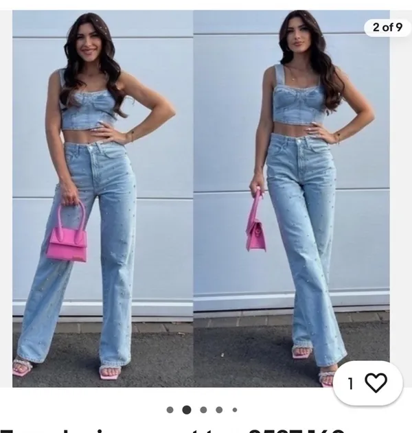 ZARA Denim Corset Top - Image 4