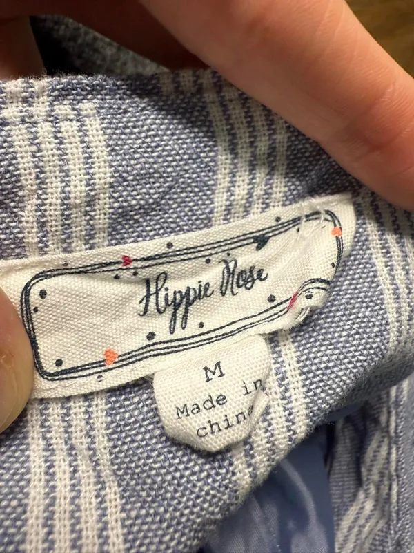 Hippie Rose Blue and White Striped Vest - Image 4