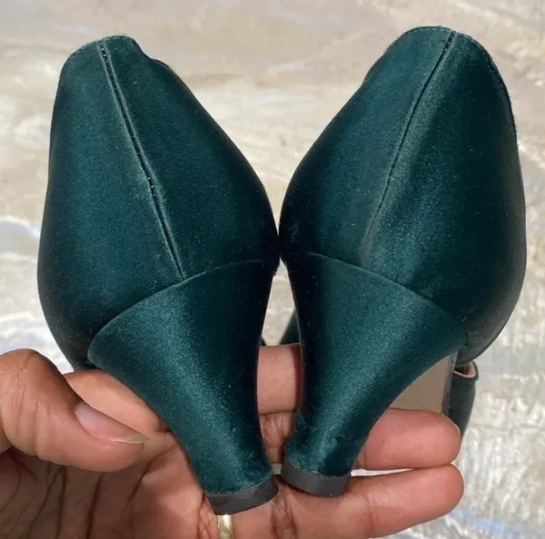 Giorgio Armani Green Pumps Short Heels Women Shoes Size 8.5 / Preowned - Image 6