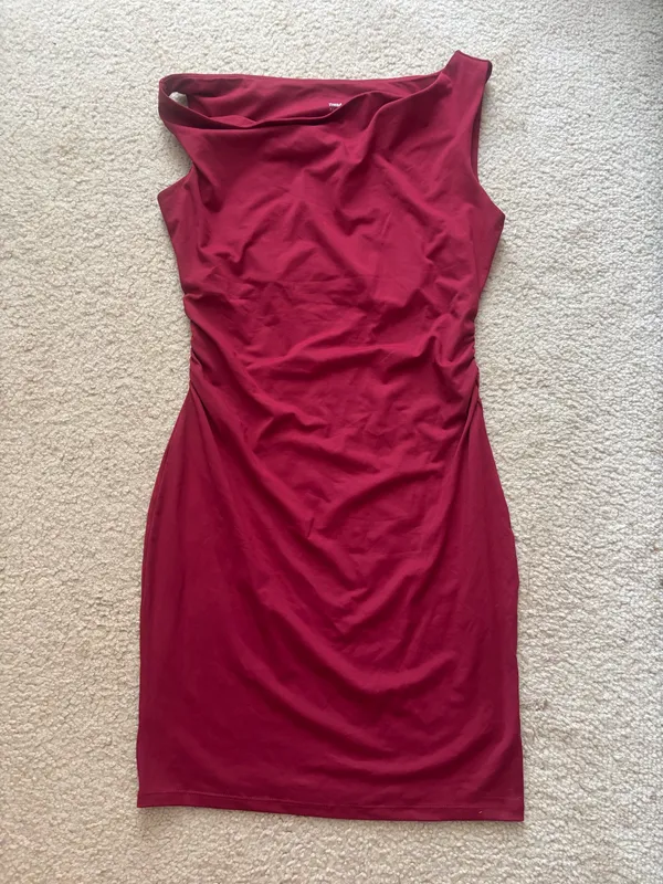 Amazon Red Asymmetrical Dress - Image 4