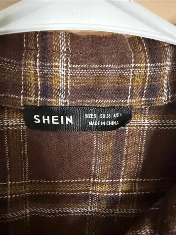 Men's Brown Plaid Long-Sleeve Shirt - Image 2