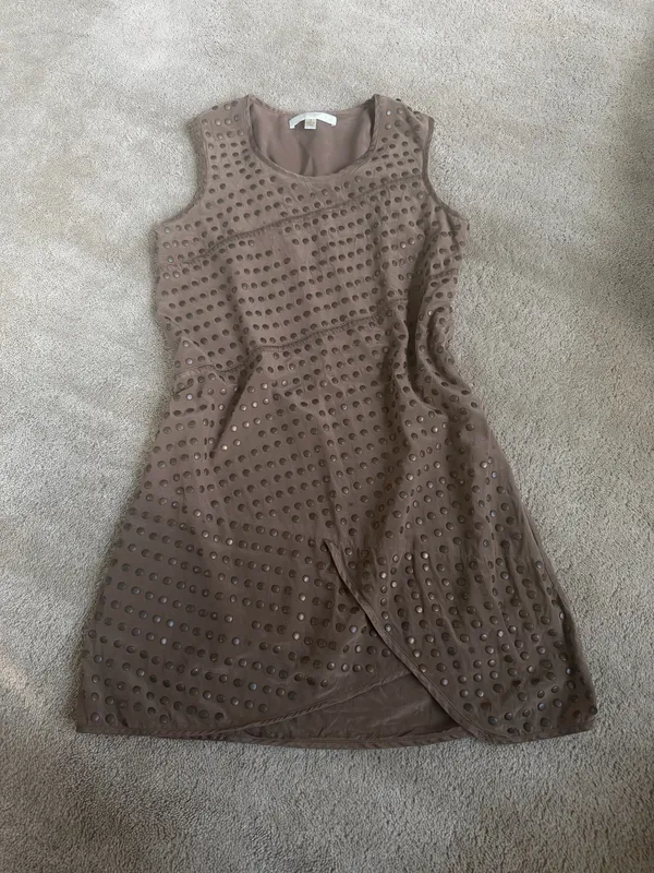 Jenny Han Brown Studded Cutout Sleeveless Dress Size S - Image 2