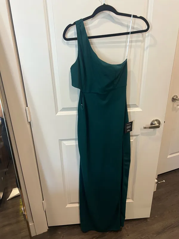 Lulus Green One Shoulder Maxi Dress 💚 L NWT  - Image 2