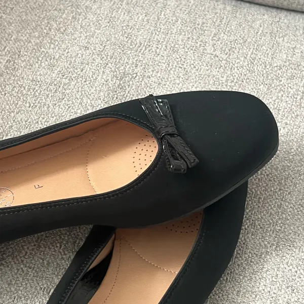 Caravelle NEW ara Black Ballet Flats Block Heels - Image 5