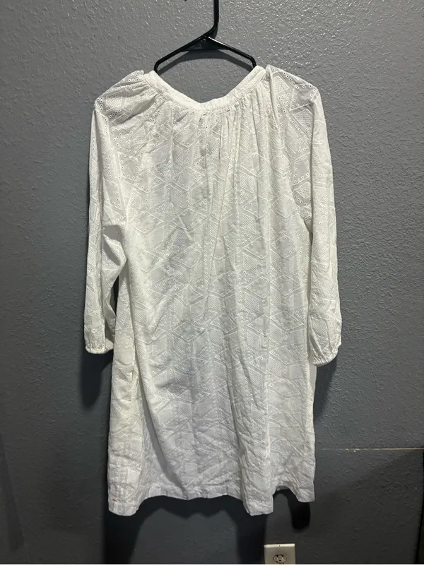 $295 Xirena Women's Chandler Embroidered Eyelet Mini Dress Size L - Image 5