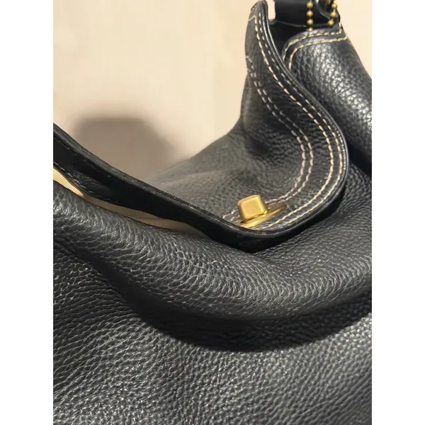 Coach Chelsea Black Pebbled Leather Hobo Shoulder Bag 10948 Turnlock Vintage Y2K - Image 13