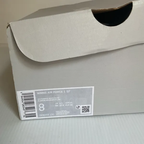 Nike Air Force 1 ’07 White Women’s Size 8 Leather Sneakers DD8959-100 - Image 12