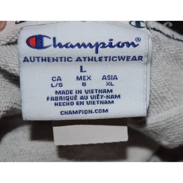 Champion‎ Womens Light Gray Paint Splatter Cropped Sweatshirt Large - Image 5