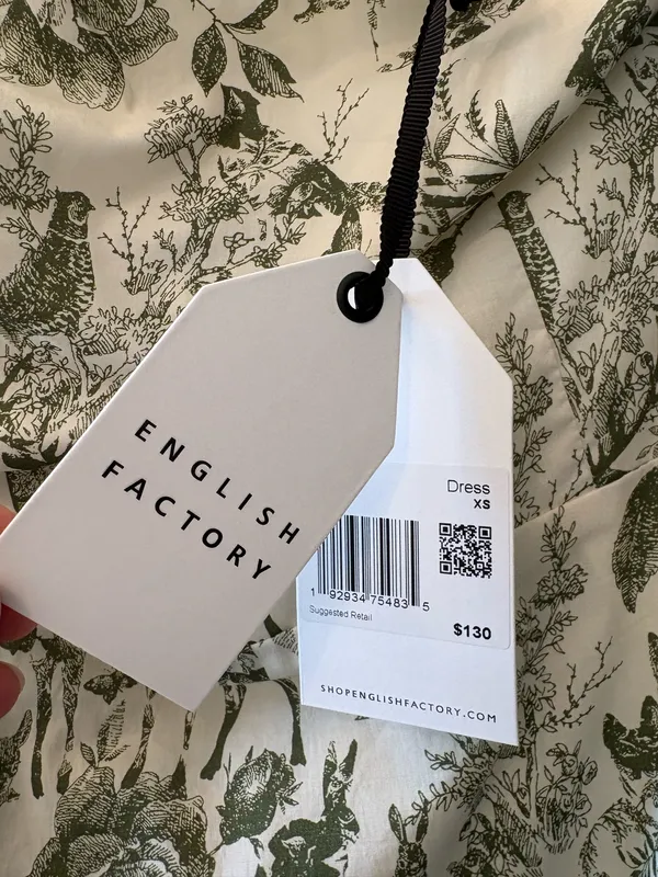 English Factory Strapless White Dress - Image 3
