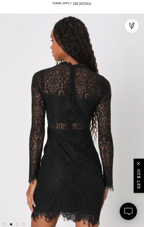 Lulus Black Lace Dress - Image 5