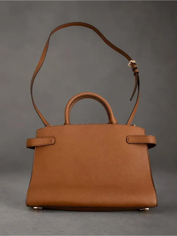 Michael Kors Kala Satchel Crossbody Brown Bag Purse EUC - Image 3