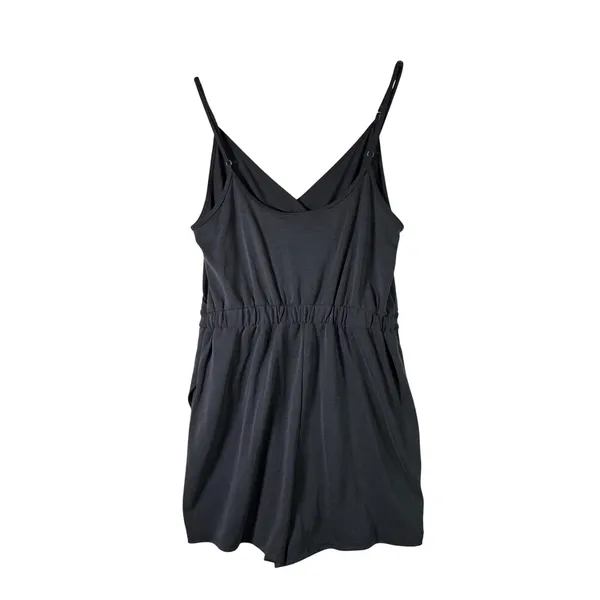 Abercrombie & Fitch Wrap Romper Skort Viscose Gray Medium NWT Summer Minimalist‎ - Image 2