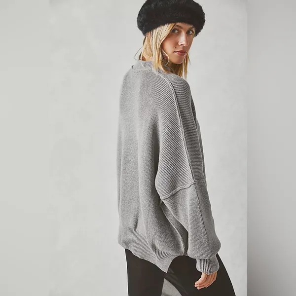 Free People Easy Street Gray Tunic sz Medium - Image 5