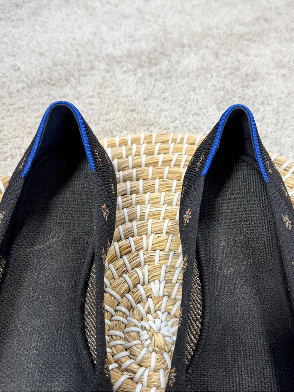 Rothy’s Women’s The Flat Shoes Comfort Knit in Black/metallic Daisy Sparkle 10.5 - Image 4