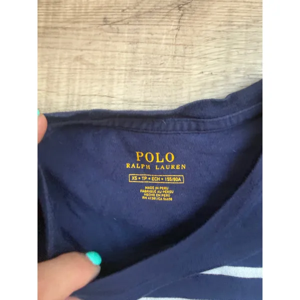 Polo Ralph Lauren Women's XS Navy Blue Striped T-Shirt Dress - Image 2