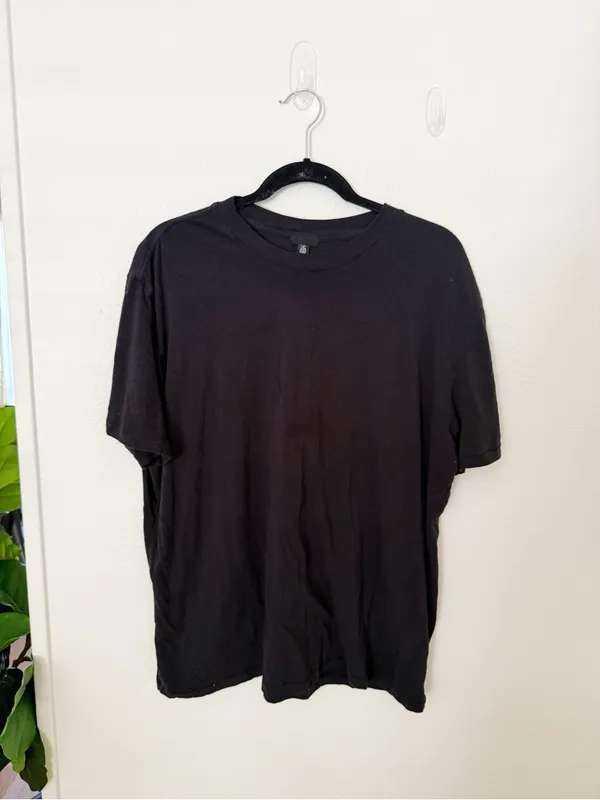 SKIMS Boyfriend T-Shirt Onyx Black Short Sleeve Lounge Tee Sz XL - Image 2