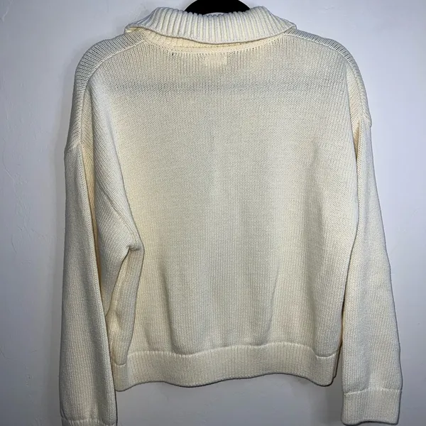 Cotton On Butter Yellow Half-Zip Collar Sweater - womens Large‎ - Image 3