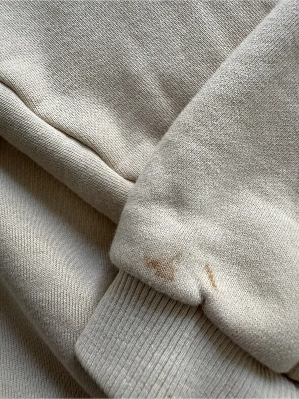 Parade Beige Embroidered Crewneck 100% cotton Sweatshirt, size M loungewear - Image 13