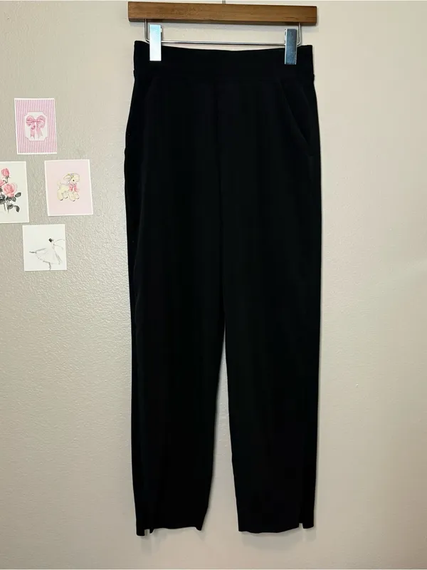 Ashleta wide leg high waisted black pant trouser 0P casual corpcore quiet luxury - Image 8