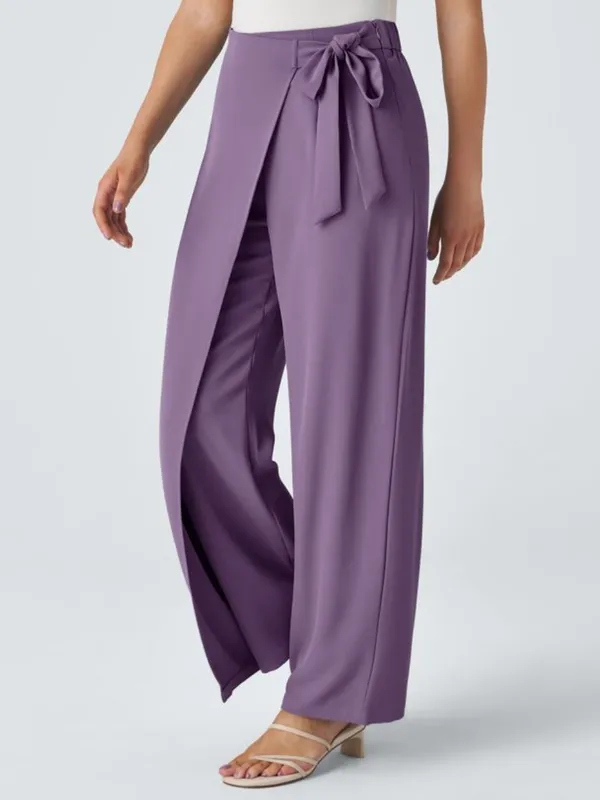Halara Flex High Waisted Wide Leg Pants Small Sandalwood Violet Tie New - Image 2