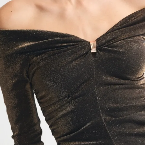 Abercrombie & Fitch Off-The-Shoulder Hardware Top size XL - Image 8