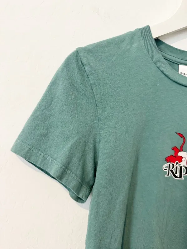 RipnDip Devil Baby Tee Small Cropped Logo Green‎ Skater Summer Streetwear Shirt - Image 3
